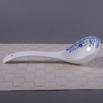 【廠家直銷 骨瓷湯勺 馬戈大勺 蘭花朵朵 陶瓷加工】價格,廠家,圖片,刀叉,唐山高新技術產業(yè)園區(qū)春雷藝術陶瓷廠-